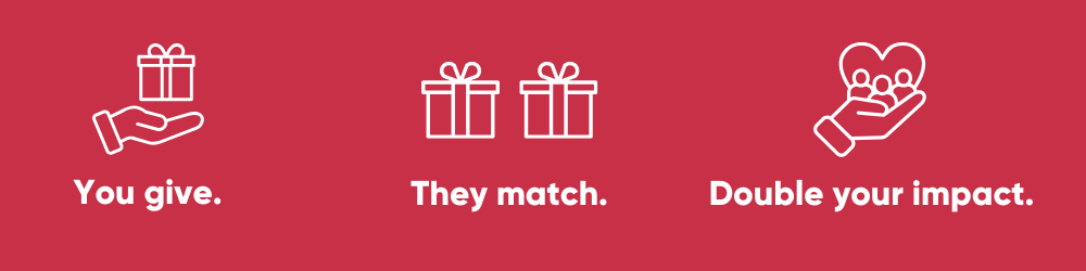 You Give, They Match, Double Your Impact Banner